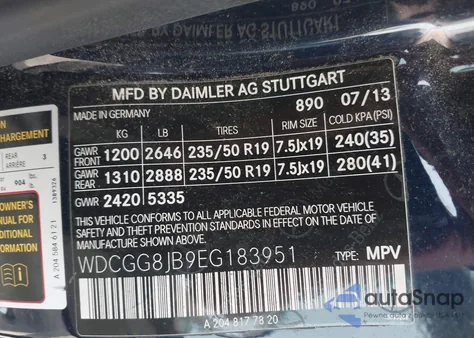 2014 Mercedes-Benz Glk 350 4Matic из США, поврежденный, VIN WDCGG8JB9EG183951